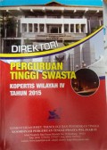 Direktori Perguruan Tinggi Swasta Kopertis Wilayah IV Tahun 2015