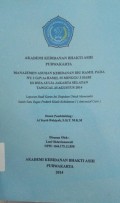 Manajemen Asuhan Kebidanan Ibu Hamil Pada Ny. I G2P1A0 Hamil 35 Minggu 3 Hari Di RSIA Aulia Jakarta Selatan Tanggal 23 Agustus 2014