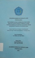 Manajemen Asuhan Kebidanan Ibu Hamil Pada Ny. H G1P0A0 Hamil 34 Minggu 2 Hari Di Rumah Bersalin Babussalam Jomin Timur Karawang Tanggal 24 Agustus 2014