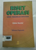RISET OPERASI UNTUK PENGAMBILAN KEPUTUSAN