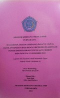 Manajemen Asuhan Kebidanan Pada Ny. I G2P1A0 Hamil 39 Minggu 4 Hari Dengan Retensio Plasenta di Rumah Umum Daerah Gunung Jati Cirebon Pada Tanggal 21 Desember 2011