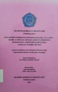 Manajemen Kebidanan Phatologis Pada Ny. N G1P0A0 Hamil 12 Minggu Dengan Abortus Imminens Di RSUD Bayu Asih Purwakarta Pada Tanggal 10 Februari 2014