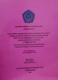 Manajemen Kebidanan Patologis Pada Ny. F G1P0A0 Hamil 38 Minggu Dengan KPD (Ketuban Pecah Dini) 13 Jam Di BPS Bidan N Citalang - Purwakarta Pada Tanggal 14 Februari 2013