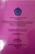Manajemen Asuhan Kebidanan Patologis Pada Ny. E G1P0A0 H 11 Minggu Dengan Hiperemesis Gravidarum Tingkat I Di BD. Rina Tanggerang Selatan Tanggal 10 -13 Februari 2013