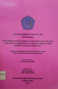 Manajemen Asuhan Kebidanan Ibu Bersalin Patologis Pada Ny. M P1A0 Partus Kala IV Dengan Atonia Uteri Di BPS N Tanggal 05 Maret 2011