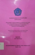 Manajemen Asuhan Kebidanan Phatologis Pada Ny. C P2A0 Partus Kala III Dengan Retensio Plasenta Di BPM Bidan I Karawang Tanggal 15 November 2015